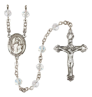 Sterling Silver 6mm Austrian Crystal Our Lady of Consolation Rosary in Crystal