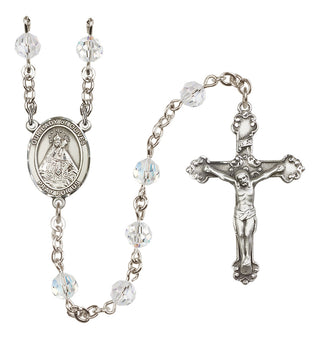 Sterling Silver 6mm Austrian Crystal Our Lady of Olives Rosary in Crystal