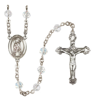 Sterling Silver 6mm Saint Ronan  Engraved Catholic Rosaries