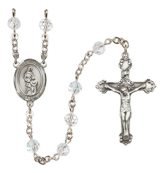 Sterling Silver 6mm Saint Anne  Engraved Catholic Rosaries