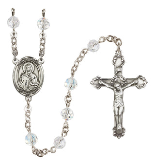 Sterling Silver 6mm Saint Marina  Engraved Catholic Rosaries