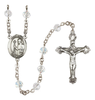 Sterling Silver 6mm Austrian Crystal Saint Regis Rosary in Crystal