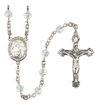 Sterling Silver 6mm Saint Jeanne Chezard de Matel  Engraved Catholic Rosaries