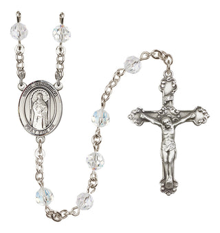 Sterling Silver 6mm Saint Seraphina  Engraved Catholic Rosaries
