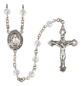 Sterling Silver 6mm Austrian Crystal Saint Maria Bertilla Boscardin Rosary in Crystal