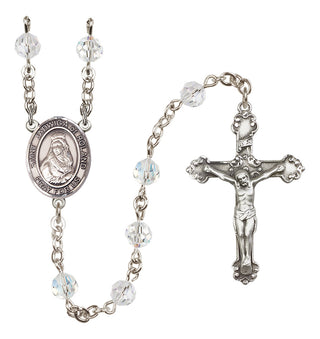 Sterling Silver 6mm Austrian Crystal Saint Jadwiga of Poland Rosary in Crystal