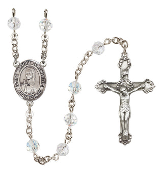 Sterling Silver 6mm Austrian Crystal Saint Kateri Tekakwitha Rosary in Crystal