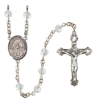 Sterling Silver 6mm Saint Medard of Noyon  Engraved Catholic Rosaries