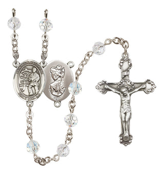 Sterling Silver 6mm Saint Christopher / Karate Rosary
