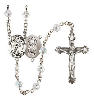 Sterling Silver 6mm Saint Christopher/Basketball-Women Rosary