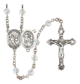 Sterling Silver 6mm Saint Sebastian/Basketball Rosary