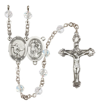 Sterling Silver 6mm Saint Sebastian / Soccer Rosary