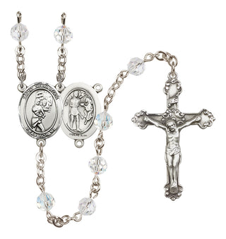 Sterling Silver 6mm Saint Sebastian/Softball Rosary