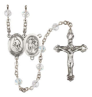 Sterling Silver 6mm Saint Sebastian/Wrestling Rosary