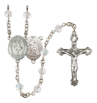 Sterling Silver 6mm Guardian Angel/Dance Rosary
