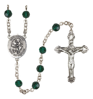 Sterling Silver 6mm San Antonio  Engraved Catholic Rosaries