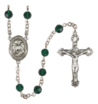 Sterling Silver 6mm Saint Catherine Laboure  Engraved Catholic Rosaries