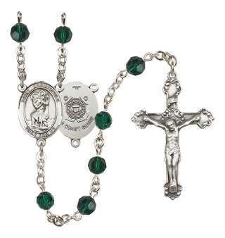 Sterling Silver 6mm Saint Christopher / Coast Guard Rosary