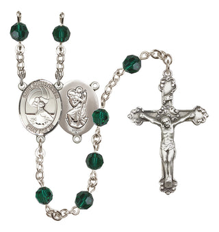 Sterling Silver 6mm Saint Christopher/Water Polo Women Rosary