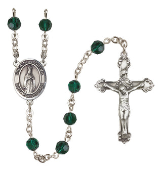 Sterling Silver 6mm Virgen de Fatima  Engraved Catholic Rosaries