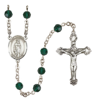 Sterling Silver 6mm Saint Nathanael  Engraved Catholic Rosaries