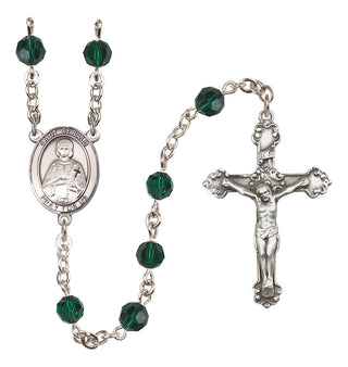Sterling Silver 6mm Saint Gerald  Engraved Catholic Rosaries