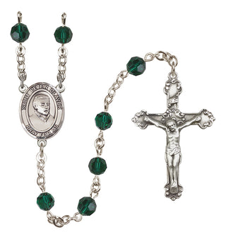Sterling Silver 6mm Saint Peter Claver  Engraved Catholic Rosaries