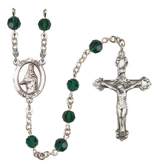 Sterling Silver 6mm Saint Emma Uffing  Engraved Catholic Rosaries