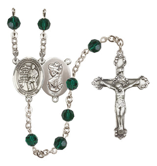 Sterling Silver 6mm Saint Christopher / Karate Rosary