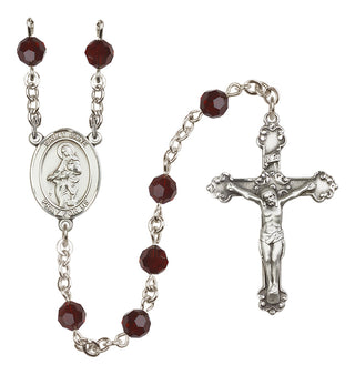 Sterling Silver 6mm Saint Jane of Valois  Engraved Catholic Rosaries