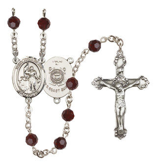 Sterling Silver 6mm Saint Joan of Arc /Coast Guard Rosary
