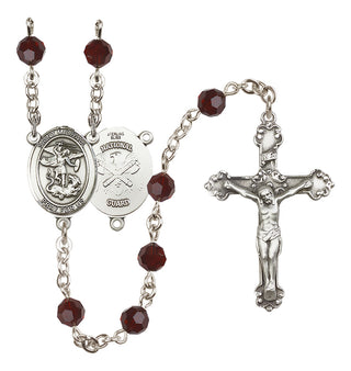Sterling Silver 6mm Saint Michael / Nat'l Guard Rosary