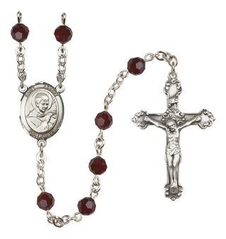 Sterling Silver 6mm Saint Robert Bellarmine  Engraved Catholic Rosaries