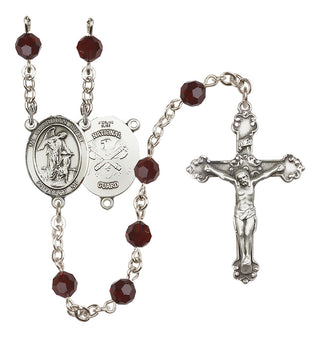 Sterling Silver 6mm Guardian Angel / Nat'l Guard Rosary