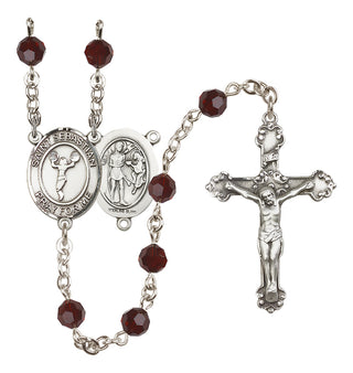 Sterling Silver 6mm Saint Sebastian/Cheerleading Rosary