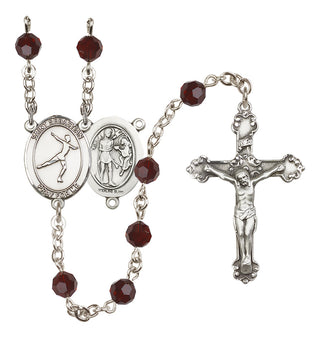 Sterling Silver 6mm Saint Sebastian/Figure Skating Rosary