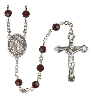 Sterling Silver 6mm San Martin Caballero  Engraved Catholic Rosaries