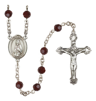 Sterling Silver 6mm Saint Alice  Engraved Catholic Rosaries