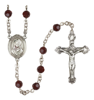 Sterling Silver 6mm Saint Rebecca  Engraved Catholic Rosaries