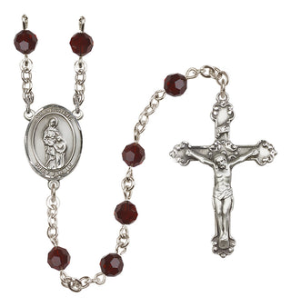 Sterling Silver 6mm Saint Anne  Engraved Catholic Rosaries