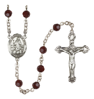 Sterling Silver 6mm Saint Bernadine of Sienna  Engraved Catholic Rosaries