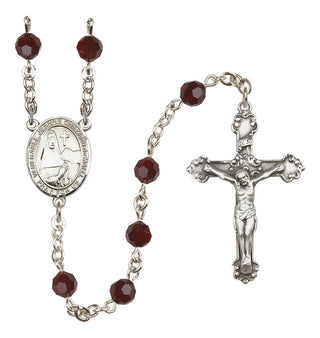 Sterling Silver 6mm Saint Jeanne Chezard de Matel  Engraved Catholic Rosaries