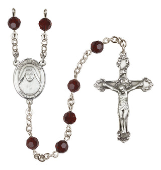 Sterling Silver 6mm Saint Alphonsa of India  Engraved Catholic Rosaries