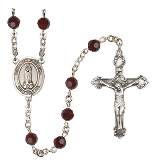 Sterling Silver 6mm Our Lady of Kibeho  Engraved Catholic Rosaries