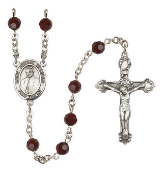 Sterling Silver 6mm Saint Joseph Marello  Engraved Catholic Rosaries