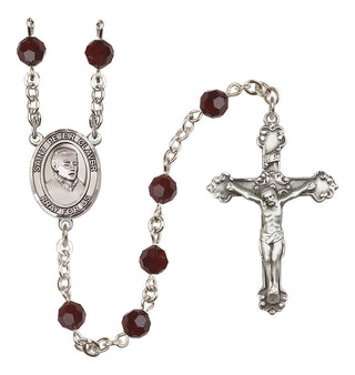Sterling Silver 6mm Saint Peter Claver  Engraved Catholic Rosaries