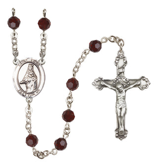 Sterling Silver 6mm Saint Emma Uffing  Engraved Catholic Rosaries