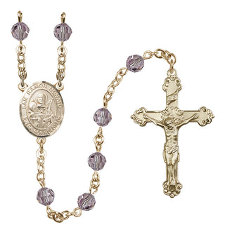 14 Karat Gold-Filled 6mm Austrian Crystal San Ramon Nonato Rosary in Light Amethyst