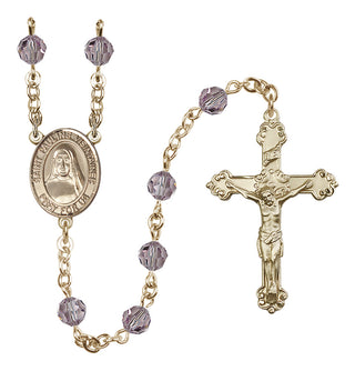 14 Karat Gold-Filled 6mm Austrian Crystal Saint Pauline Visintainer Rosary in Light Amethyst