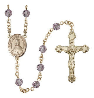 14kt Gold Filled 6mm Saint Andre Bessette  Engraved Catholic Rosaries